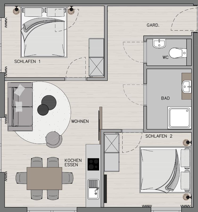 بوخن Apartment Streif Lxl المظهر الخارجي الصورة